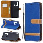 Color Matching Denim Texture Horizontal Flip Leather Case with Holder & Card Slots & Wallet & Lanyard for Huawei P20 lite (2019) / nova 5i(Royal Blue)