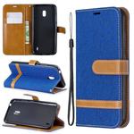 Color Matching Denim Texture Horizontal Flip Leather Case with Holder & Card Slots & Wallet & Lanyard for Nokia 2.2(Royal Blue)