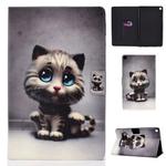Colored Drawing Universal Voltage Craft Cloth TPU Protective Case, with Holder & Sleep / Wake-up Function & Card Slots & Anti-slip Strip for Galaxy Tab A 8.0 & S Pen (2019) / P355(Cat)