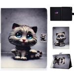 Colored Drawing Universal Voltage Craft Cloth TPU Protective Case, with Holder & Sleep / Wake-up Function & Card Slots & Anti-slip Strip for iPad 2 / 3 / 4(Cat)