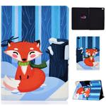 Colored Drawing Universal Voltage Craft Cloth TPU Protective Case, with Holder & Sleep / Wake-up Function & Card Slots & Anti-slip Strip for iPad 9.7 (2018) / 9.7 (2017) / air / air2(Red Fox)