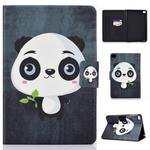 Colored Drawing Universal Voltage Craft Cloth TPU Protective Case, with Holder & Sleep / Wake-up Function & Card Slots & Anti-slip Strip for iPad Mini1 / 2 / 3 / 4 / 5(Panda)