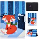 Colored Drawing Universal Voltage Craft Cloth TPU Protective Case, with Holder & Sleep / Wake-up Function & Card Slots & Anti-slip Strip for iPad Pro 10.5 Inch / iPad Air (2019)(Red Fox)