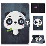 Colored Drawing Universal Voltage Craft Cloth TPU Protective Case, with Holder & Sleep / Wake-up Function & Card Slots(Panda)