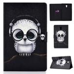Colored Drawing Universal Voltage Craft Cloth TPU Protective Case, with Holder & Sleep / Wake-up Function & Card Slots & Anti-slip Strip for Galaxy Tab A 10.5 T590 / T595(Spectacled Cat)