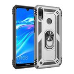 Armor Shockproof TPU + PC Protective Case with 360 Degree Rotation Holder for Huawei Y6 2019(Silver)