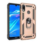 Armor Shockproof TPU + PC Protective Case with 360 Degree Rotation Holder for Huawei Y6 2019(Gold)