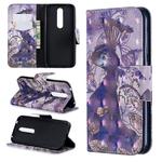 3D Colored Drawing Horizontal Flip Leather Case with Holder & Card Slots & Wallet For Nokia 4.2(Peacock)