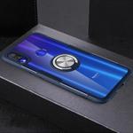 Shockproof Transparent Protective Case with 360 Degree Magnetic Rotation Holder For Xiaomi Redmi Note 7(Navy Blue)