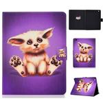 Colored Drawing Universal Voltage Craft Cloth TPU Protective Case, with Holder & Sleep / Wake-up Function & Card Slots & Anti-slip Strip for iPad 2 / 3 / 4(Fox)