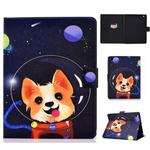 Colored Drawing Universal Voltage Craft Cloth TPU Protective Case, with Holder & Sleep / Wake-up Function & Card Slots & Anti-slip Strip for iPad 2 / 3 / 4(Dog)