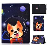 Colored Drawing Universal Voltage Craft Cloth TPU Protective Case, with Holder & Sleep / Wake-up Function & Card Slots & Anti-slip Strip for iPad 9.7 (2018) / 9.7 (2017) / air / air2(Dog)
