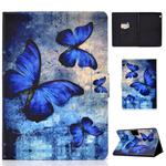 Colored Drawing Universal Voltage Craft Cloth TPU Protective Case, with Holder & Sleep / Wake-up Function & Card Slots & Anti-slip Strip for Huawei MediaPad T5(Butterfly)