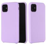 For iPhone 11 Pro Solid Color Liquid Silicone Shockproof Case (Light Purple)