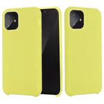 For iPhone 11 Pro Solid Color Liquid Silicone Shockproof Case (Yellow)