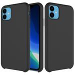 For iPhone 11 Solid Color Liquid Silicone Shockproof Case (Black)