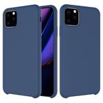 For iPhone 11 Pro Max Solid Color Liquid Silicone Shockproof Case (Navy Blue)