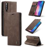 CaseMe-013 Multi-functional Retro Frosted Horizontal Flip Leather Case with Card Slot & Holder & Wallet For Xiaomi Mi 9(Coffee)