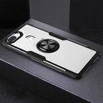Scratchproof TPU + Acrylic Ring Bracket Protective Case For OPPO R15 Pro(Black)