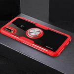 Scratchproof TPU + Acrylic Ring Bracket Protective Case For Huawei P20 Lite(Red)