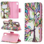 Colored Drawing Pattern Horizontal Flip Leather Case with Holder & Card Slots & Wallet For Xiaomi Redmi 7A(Tree of Life)