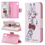 Colored Drawing Pattern Horizontal Flip Leather Case with Holder & Card Slots & Wallet For Xiaomi Redmi 7A(Giraffe)