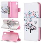 Colored Drawing Pattern Horizontal Flip Leather Case with Holder & Card Slots & Wallet For Xiaomi Redmi 7A(Tree)