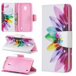 Colored Drawing Pattern Horizontal Flip Leather Case with Holder & Card Slots & Wallet For Nokia 2.2(Sunflower)