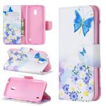 Colored Drawing Pattern Horizontal Flip Leather Case with Holder & Card Slots & Wallet For Nokia 2.2(Butterfly Love)