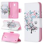 Colored Drawing Pattern Horizontal Flip Leather Case with Holder & Card Slots & Wallet For Nokia 2.2(Tree)