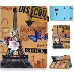 Colored Drawing Stitching Universal Horizontal Flip Leather Case, with Holder & Card Slots for 7 inch Tablet PC(Eiffel Tower)