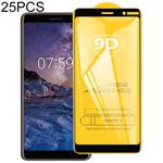 25 PCS 9D Full Glue Full Screen Tempered Glass Film For Nokia 3.2