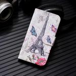 3D Painting Pattern Coloured Drawing Horizontal Flip PU Leather Case with Holder & Card Slots & Wallet For Motorola MOTO E5 / G6 Play(Eiffel Tower)