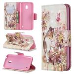 3D Colored Drawing Pattern Horizontal Flip Leather Case with Holder & Card Slots & Wallet For Nokia 2.2(Cat)