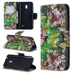 3D Colored Drawing Pattern Horizontal Flip Leather Case with Holder & Card Slots & Wallet For Nokia 2.2(Green Butterfly)