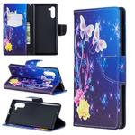 Colored Drawing Pattern Horizontal Flip Leather Case with Holder & Card Slots & Wallet For Galaxy Note10(Yellow Flower Butterfly)