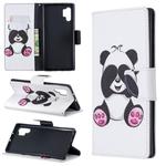 Colored Drawing Pattern Horizontal Flip Leather Case with Holder & Card Slots & Wallet For Galaxy Note10+(Shy Panda)