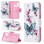 Colored Drawing Pattern Horizontal Flip Leather Case with Holder & Card Slots & Wallet For Huawei P20 lite (2019) / nova 5i(Peach Blossom and Butterfly)