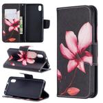 Colored Drawing Pattern Horizontal Flip Leather Case with Holder & Card Slots & Wallet(Lotus)