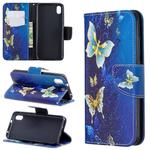 Colored Drawing Pattern Horizontal Flip Leather Case with Holder & Card Slots & Wallet For Xiaomi Redmi 7A(Golden Butterfly)