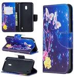 Colored Drawing Pattern Horizontal Flip Leather Case with Holder & Card Slots & Wallet For Nokia 2.2(Yellow Flower Butterfly)