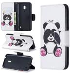 Colored Drawing Pattern Horizontal Flip Leather Case with Holder & Card Slots & Wallet For Nokia 2.2(Shy Panda)