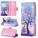 Colored Drawing Pattern Horizontal Flip Leather Case with Holder & Card Slots & Wallet For Nokia 2.2(Two Owls)