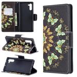 Colored Drawing Pattern Horizontal Flip Leather Case with Holder & Card Slots & Wallet For Galaxy Note10(Semicircular Butterflies)