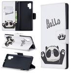 Colored Drawing Pattern Horizontal Flip Leather Case with Holder & Card Slots & Wallet For Galaxy Note10+(Hello Panda)