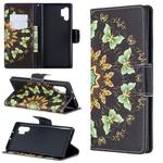 Colored Drawing Pattern Horizontal Flip Leather Case with Holder & Card Slots & Wallet For Galaxy Note10+(Semicircular Butterflies)