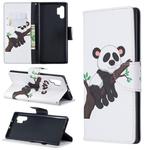 Colored Drawing Pattern Horizontal Flip Leather Case with Holder & Card Slots & Wallet For Galaxy Note10+(Tree and Panda)