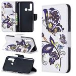 Colored Drawing Pattern Horizontal Flip Leather Case with Holder & Card Slots & Wallet For Huawei P20 lite (2019) / nova 5i(White Butterfly)