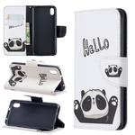 Colored Drawing Pattern Horizontal Flip Leather Case with Holder & Card Slots & Wallet For Xiaomi Redmi 7A(Hello Panda)