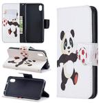 Colored Drawing Pattern Horizontal Flip Leather Case with Holder & Card Slots & Wallet For Xiaomi Redmi 7A(Football and Panda)